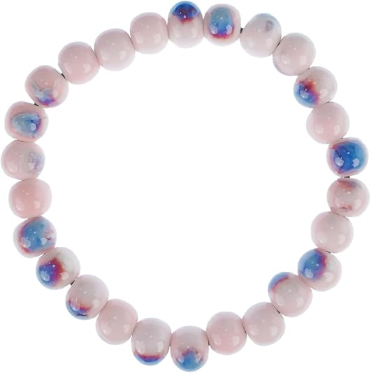8mm Ceramic Colorful Elastic Bracelets, Spiritual Healing Bracelet for Women and Men, Handmade Yoga Meditation Jewelry Gift